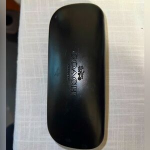 coach Black leather eyeglass case